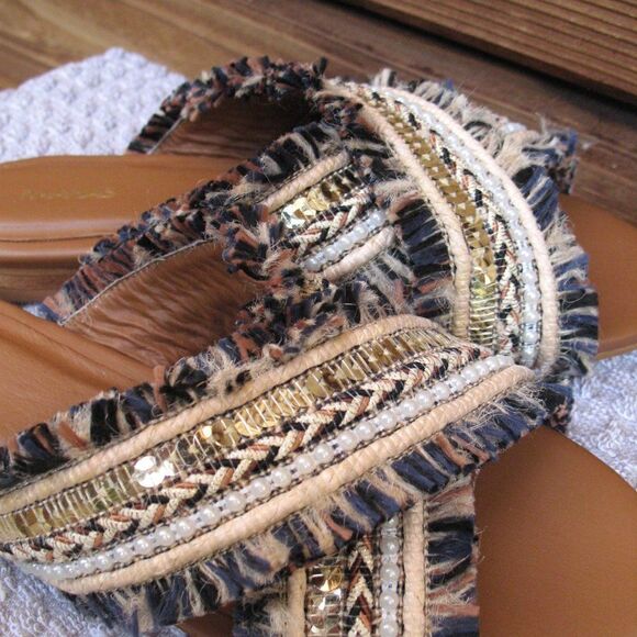 NWT Kaanas Brown Slide Sandals - Picture 7 of 10